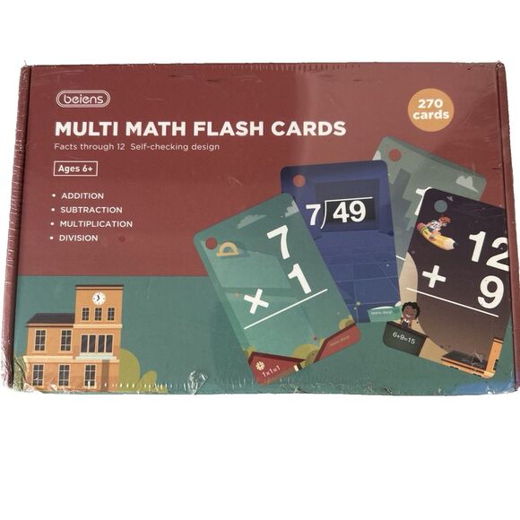 Multi Math 270 Flash Cards Addition, Subtraction, Multiplication, Division NEW - Picture 8 of 8